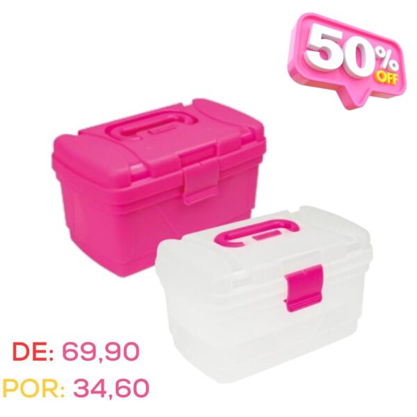 Maleta Plástica Organizadora Pequena - NB