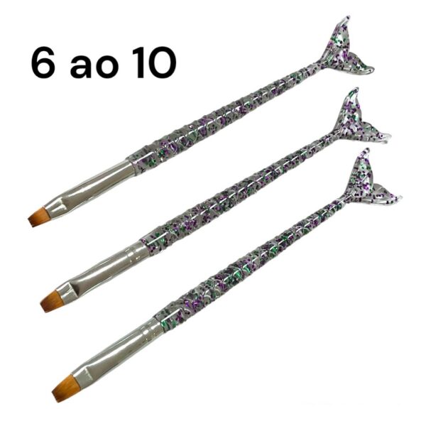 Kit Pincel Sereia Glitter