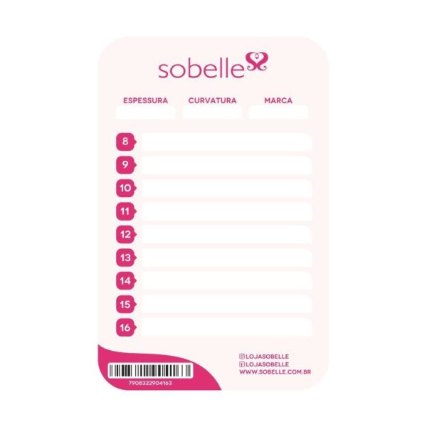 Sobelle placa marcaçao
