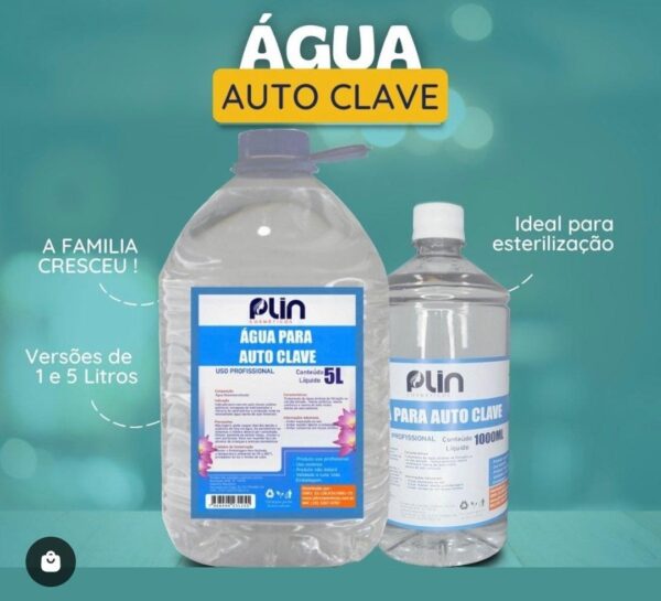 Água Autoclave Destilada Plin