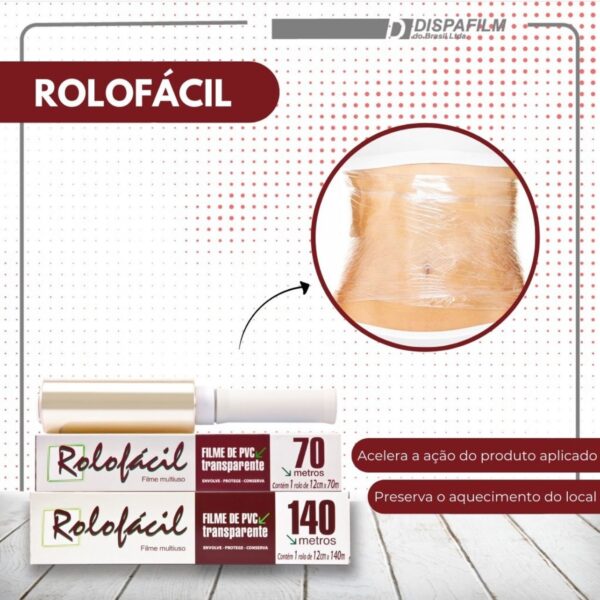 Plástico Filme Pvc Rolo Fácil Transparente com Cabo - Dispafilm