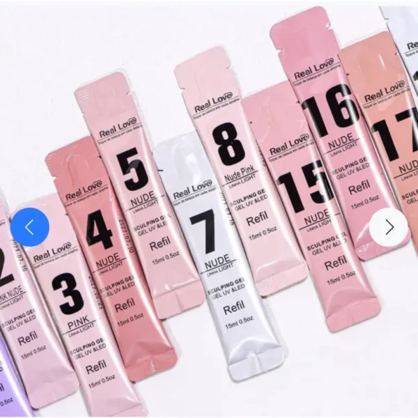 Refil Sache Gel de Modelagem para Unhas Sculpting Gel Linha Light 15ml - Real Love